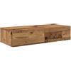 vidaXL Scaffale a Parete con Cassetti Antico 80x33x17 cm in Truciolato, mensola da Muro con mobiletto, mobiletto portaoggetti Montato a Muro, unità a Muro sospesa