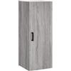 vidaXL Mobile a Parete Grigio Sonoma 34,5x34x90 cm