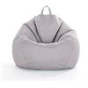FANSU Copertura per Poltrona Sacco Puff Poltrona Senza Riempimento, Lino Tinta Unita Pouf Poltrona con Zip Poltrona a Sacco per Adulti e Bambini Interni, Casa, Soggiorno (XXXL,Grigio Chiaro)