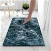 Hixingo Tappeto da Bagno in Diatomite, Tappeto Bagno Cucina Antiscivolo, Moderno Stampa Marmo Tappetino Assorbente e Asciugatura Rapida, Tappetino per Doccia e Ingresso (80x120cm,Blu Navy)