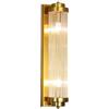 NICRX Applique in cristallo dorato e ottone da 600 mm, lampada da parete in cristallo e base dorata, lampada da parete (Ottone Oro)