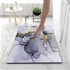 Hixingo Tappeto da Bagno in Diatomite, Tappeto Bagno Cucina Antiscivolo, Motivo Marmo Colorato Tappetino Assorbente e Asciugatura Rapida, Tappetino per Doccia e Ingresso (60x90cm,Nero Viola)
