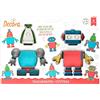Decora 0255421 Set 4 Tagliapasta Robot, In Plastica, Il Kit Ideale per Creare Decorazioni in Pasta di Zucchero o di Gomma, Made in Italy, Design originale. Confezione da 4 pezzi.