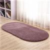 Treer Tappeto Ovale Salotto Moderno Pelo Corto Vello Berbero Lavabile Morbido Tappeti per Interni Morbidi Tappeti, per Soggiorno Divano Camera da Letto Home Decor (80x160cm,Grigio Viola)