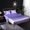 Loussiesd Set di Lenzuola in Raso Viola Satinato, 3 Pezzi, Lenzuolo con Angoli Elasticizzati Singolo, Lenzuola di Lusso per Hotel, Lenzuolo Viola Ricco in Seta Seta Seta Lenzuolo con Tasche Profonde