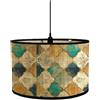 Morbuy Paralume a Tamburo in Bambù Motivo Geometria Paralume Sostituibile per E27 Lampada da Tavolo, Lampadario, Lampada da Terra, Lampada Accessorio, Decorazioni per Casa Soggiorno (Vintage E)