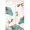 Surwin Noren Giapponese Tenda da Porta in Lino, Vintage Giapponese Noren Divisorie Lunga Tappezzeria per Finestra Cucina Ristorante Negozio Doorway Decorazione (75x150cm,Pesce Rosso)