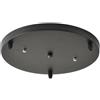 DESHOME Ø 35 cm Rosone lampada Bianco Rosone Lampadario 3 fori Rosone in metallo Rosone Nero opaco per 3 lampade Copricavo Rosone da soffitto, per lampada a sospensione Lampada da soffitto