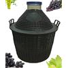 Buyglass Damigiana litri 34 Bocca Larga con cesto plastica completa di tappo
