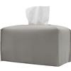 BBTISG Porta Fazzoletti in pelle PU, Scatola Porta Fazzoletti in Pelle Rettangolare per Sala da Pranzo, Stanza da Bagno, Ufficio (Grigio)