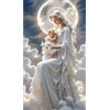 Starnearby Diamond Painting Grandi Dimensioni Angelo Madonna 5D Diamond Painting Kit Completo Grande Artigianato Diamanti Rotondi Pittura Diamante 5D Fai da te Decorazione 40x70cm