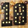 Syibelterr Numero 18 da 100 cm, Decorazione per Compleanno Con Mosaico Nero Illuminato, Set di Pannelli in Schiuma Pretagliati per Palloncini, Con Numeri Bianchi Caldi per Lampada