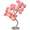 jojofuny Lampada Da Tavolo A Forma Di Albero Di Fiori Di Rosa Luce Notturna Decorazione A Led Lampada A Forma Di Albero Di Rose Per Casa Ufficio Comodino