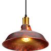 iDEGU Lampadario a Sospensione Industriale 27cm Lampada da Soffitto Vintage in Metallo E27 Lampadario Soffitto Retro Lampada a Sospensione per Sala da Pranzo Soggiorno Ristorante (Rosso Ruggine)