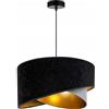 Light Home LH Light-Home Milano Lampadario a Sospensione - Lampadario Industriale per Soggiorno Camera da Letto e Cucina - Lampade a Sospensione in Metallo e con Paralume di Velluto - E27 - Nero e Grigio