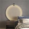 AstrizLamp Applique da Parete Interno LED, 60cm Nero Minimalista Cerchio Lampada da Muro per Soggiorno Dimmerabile Anello Luce Parete Illuminazione Indiretta Cablata, per Ufficio, Camera da Letto