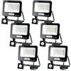 Aigostar- 30W Faretto Led da Esterno con Sensore di Movimento, Faro LED Esterno, 2750LM, Bianco Freddo 6500K, IP65 Impermeabile, Faretti LED per Giardino, Cortile, Patio, Garage, Confezione da 6