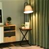 HOMCOM Lampada da Terra Moderna con Caricatore Wireless 36x36x165 cm | Testa Flessibile, per Soggiorno, per Camera da Letto, per Ufficio