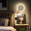 GZZBMY LED Applique da Parete Interno Rotonda Lampada da Parete Luce da Parete con Sensore Tattile Faretto da Parete con USB Ricaricabile Batteria per Camera Soggiorno Scala (Bianco Luce Calda,30cm)