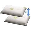 Bed Store SISTEMI RIPOSO Coppia Di Cuscini H15 Cm In Memory Foam Saponetta Sfoderabile Con Rivestimento Aloe Vera Zip