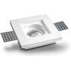 AERREGI PORTAFARETTI IN GESSO SET DA 20 PEZZI | QUADRATI 10x10 cm ADATTO PER LAMPADE GU10 E MR 16 | COMPLETO DI FERMA FARETTO E PORTALAMPADA| QUADRATI AD INCASSO PER SOFFITTI