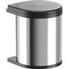 Hailo Mono Pattumiera da Cucina, in Acciaio Inox Lucido, Nero, Taglia Unica