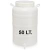 GrecoShop Tanica in Plastica a Bocca Larga con Rubinetto 50 Litri