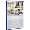 Close Up - Cornice per poster, 50 x 70 cm, in plastica blu con retro, vetro in PVC (infrangibile) con profilo largo 12 mm - Colorata e moderna per poster, stampe d'arte, foto - Montaggio a parete in