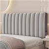 ZCXRYFL Copri Testiera Letto Matrimoniale/Singolo Copritestata Imbottita in Velluto Fodera Protettiva per testiera in Pelle/Legno/Imbottita/Ferro, Decorazione Copertura Antipolvere(90x65cm,Gray4)