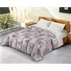 BANZAII TEXTILE INNOVATOR ONLINE Banzaii Trapunta Invernale in Ecopiuma da 380 gr/mq anallergica e traspirante - Piumone Caldo e Morbido - Prodotto in Italia - Una Piazza e Mezza 220x260 cm, Gloria Rosa