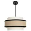 FABRILAMP Lampada a sospensione Carnelian, Ø40cm, altezza regolabile, 1xE27 (lampadina non inclusa), beige e nero