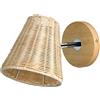 LOVIVER Applique da parete in rattan Lampade a sospensione Lampadario bohémien Lampada da parete per montaggio a parete Lampada da comodino decorativa rustica