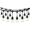damastoreitalia Catenaria Luci Esterno 30 Metri 30 Portalampade E27 Collegabile IP54 Connettori IP65 Catena Luminosa Giardino Terrazzo Senza Lampadine (300, Centimetri)