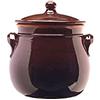 Colì Maioliche E Terrecotte Dal 1650 Brunella Pentola Bombata con Coperchio, Ceramica, Marrone, 20 cm