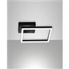 FABAS LUCE Plafoniera Bard Led 22W 1980lm Moderna Luce Calda (3000K) (Nero)