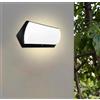 Dopastore Applique da Parete LED 30W Lampada da Muro Design Rettangolare Stile Moderno Nero IP65 Da Esterni Giardino Vialetto Terrazza (Luce naturale 4200K)
