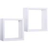 MODULARREDO | GINEVRA Set di 2 Mensole da Muro, Cubi Arredo, Mensole Cubo, Cubi da Parete, Cubi Portaoggetti, 35x35 p15.5 cm, e 30x30 p15.5 cm, Bianco - Made in Italy