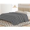 BANZAII TEXTILE INNOVATOR ONLINE Banzaii Telo Copriletto Multiuso 170x250 cm, Copridivano Universale, Telo Arredo per Letto e Divano, Copritutto Resistente Isabel Grigio Scuro