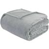 IlGruppone Coperta Plaid Tinta Unita Pile Morbida Calda 210Gr/Mq Flanella di Microfibra Letto Copertina Divano Vellutata Invernale Singolo Matrimoniale - 2 Piazze 190x200Cm - Grigio