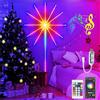 Tencipeda WiFi Bluetooth Smart Fireworks LED Lights, LED Sparkler Lights for Outdoor & Home Decor, Dynamic Lighting Effects with Music/Mic SYNC, Remote & App Control for Christmas (2Set)