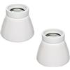 ledscom.de 2 lampade da soffitto/portalampada MINZ, porcellana, bianco lucido, 1x E27 max. 300 W