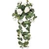 Generic Fiori artificiali per esterni, fiori di geranio finti da appendere, resistenti ai raggi UV, in plastica, non sbiadiscono, decorazione per pareti e recinzioni da giardino estivi, per matrimoni, casa