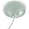 creative cables Kit rosone per lampadario da soffitto (serracavo conico, ceramica verde salvia, Ø 105 mm, 1 foro) - Fissaggio a staffa per lampadari e sospensioni singole