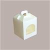 Lucgel Scatola Astuccio Porta 1 Vasetto Salse Creme in Cartoncino Seta Bianco 90x90H100mm - 20 pezzi -