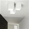 damastoreitalia Universo Lampada plafoniera da soffitto cubi in gesso verniciabile con portalampada GU10 (3 cubi)