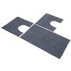 Sophie Maison Poppy Set Tappeti Bagno, 100% Microfibra Poliestere, Pietra, 45 x 75+45 x 4