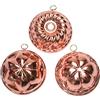 CREARTISTIC Oggetti per la casa in rame stagnato decorativi da appendere - set da 3, 11x11 cm, Forme Geometriche, Stampi per cioccolata, Budino ed altri dolci, Made in Italy