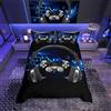Loussiesd Set di biancheria da letto per cuffie e gamepad Note Melody Musica Copripiumino Gamepad Copripiumino, 230x220cm Collezione Camera da letto, 3 pezzi