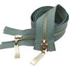 ZacLAy Cerniera Con Denti In Metallo Oro Chiaro Con Doppio Cursore Da 80/100/120Cm, Blu, 5#, 80cm