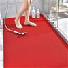 SHIJHUI Tappetino antiscivolo per drenaggio esterno, grande tappetino in gomma cava a rete per bagno/cucina/piscina, tappetino doccia in PVC con scarico (rosso, 60 x 90 cm)